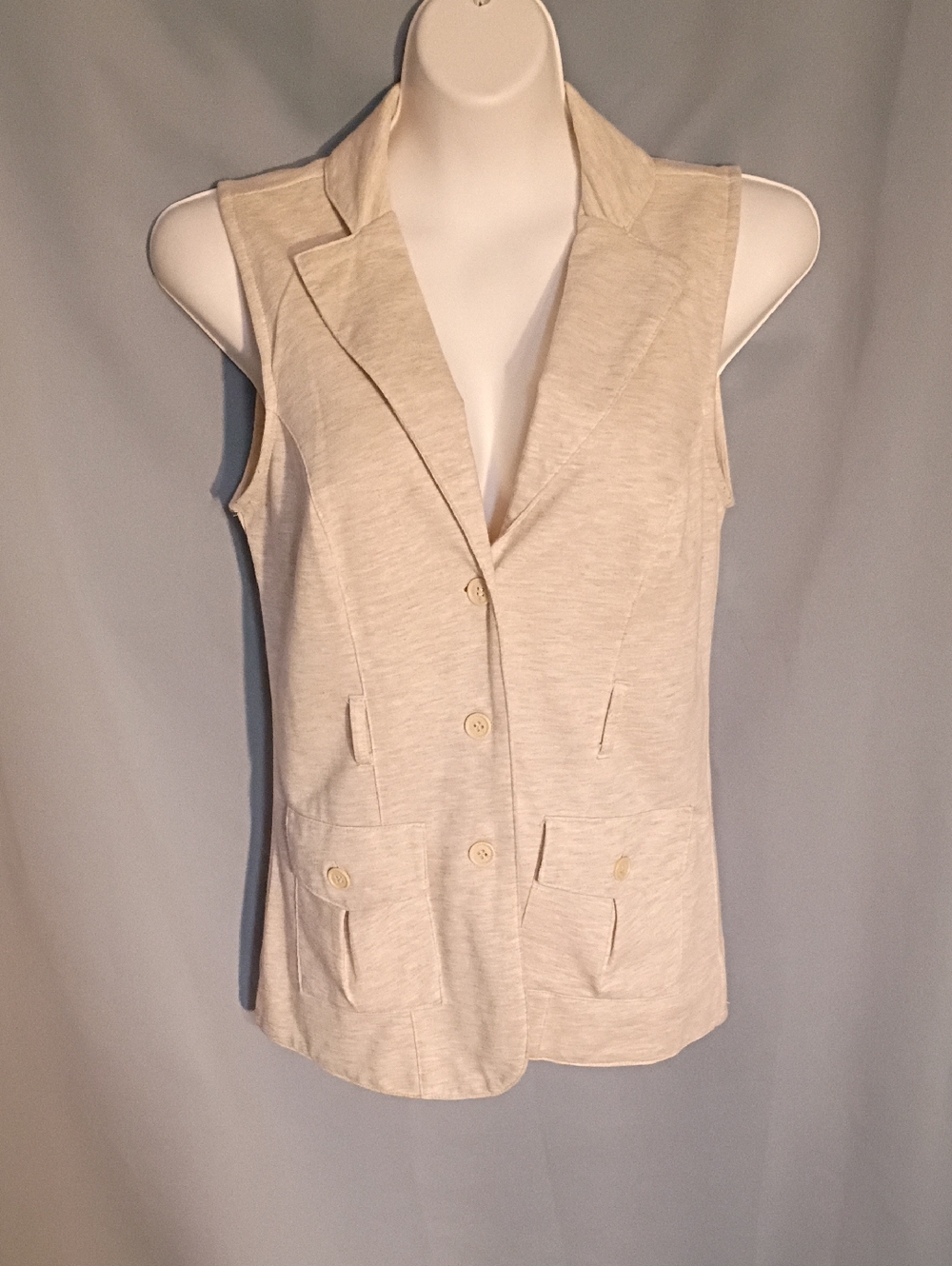 Wet Seal Sleeveless Cream Blazer Vest - Women